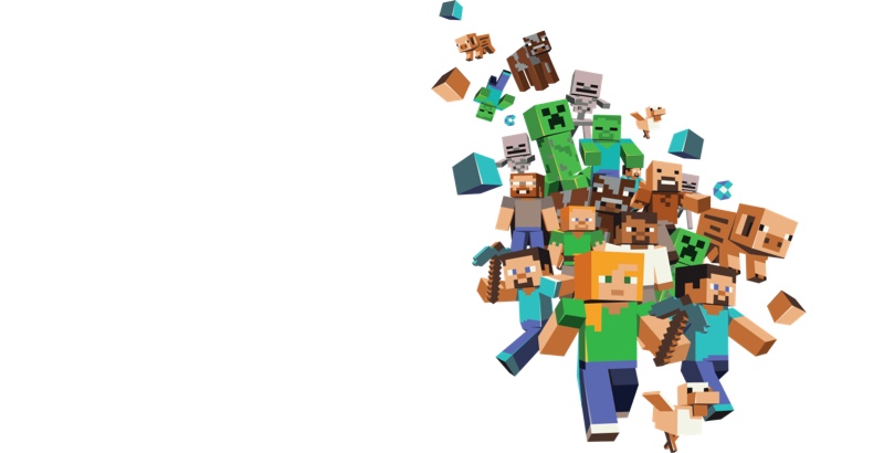 Illustratieve afbeelding van Minecraft poppetjes.